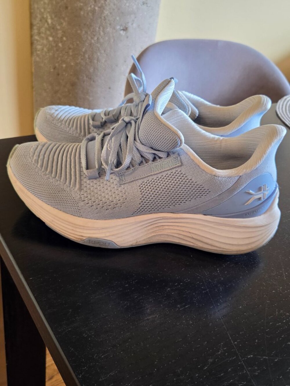 Kuru Atom 2 Sneakers for Workouts, Walking, Size 8W - MistBlue Plantar Fascitis
